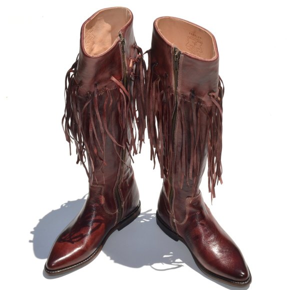 Bed Stu Hoplia Fringe Trim Boot Size 7 - Picture 5 of 8